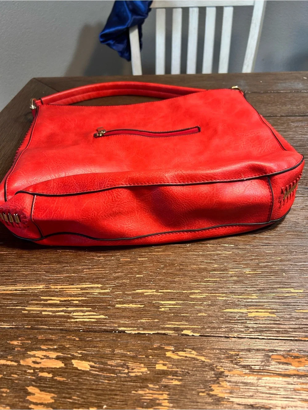 NWOT red purse with gold hardware 14x12